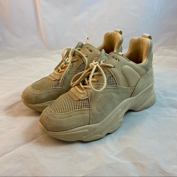 tan chunky sneakers